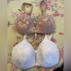 Soma Floral Lace Bras in Brown and Cream